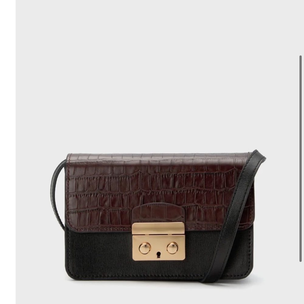 Tuckernuck Black and Brown Crossbody Bag